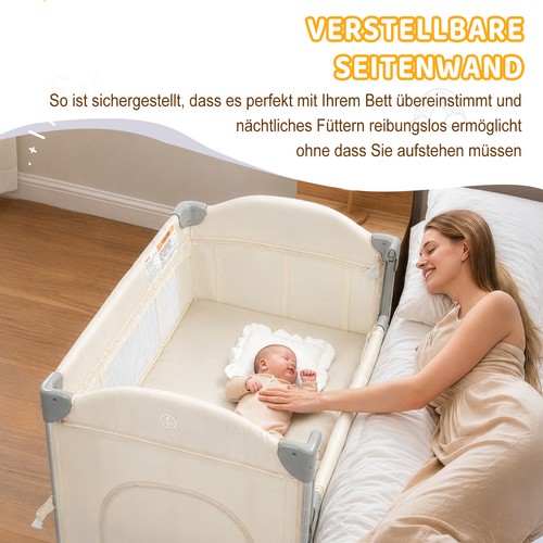 Babybett beistellbett 1 - babybett, 5-in-1